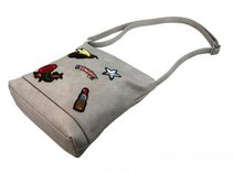 Béžová Crossbody Kabelka s Pruhy - Model H0438