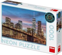 DINO Puzzle New York neon XL 66x47cm skládačka 1000 dílků svítící