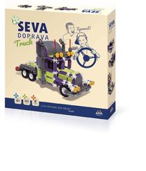 Stavebnice SEVA DOPRAVA Truck plast 402 dílků v krabici 35x33x5cm