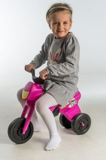 Odrážedlo FUNNY WHEELS Rider Sport růžové 2v1, výška sedla 28/30cm nosnost 25kg 18m+ v sáčku