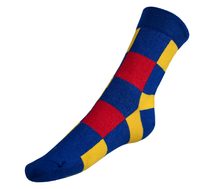 Ponožky Kostky barevné - 35-38 vícebarevné