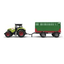 Traktor Zetor s vlekem dřevo 36cm v krabici 42x12,5x13cm