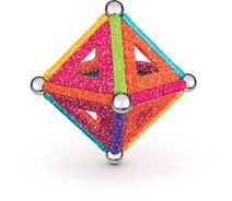 GEOMAG Glitter 68 dílků třpytivá magnetická STAVEBNICE