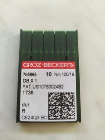 Jehly strojové pro průmyslové šicí stroje Groz-Beckert DBx1 kulatý dřík