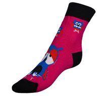 Ponožky Sova magenta - 39-42 růžová