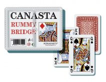 Canasta společenská hra - karty 108ks v plastové krabičce 12,5x10,5x2cm