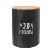 Dóza Mouka polohrubá BLACK O0149 - dia 13 x 17,5 cm