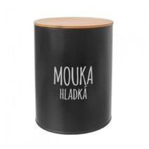 Dóza Mouka hladká BLACK O0164 - dia 13 x 17,5 cm