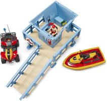 BRUDER 62251 DHL Shop set s figurkou a paletovým vozíkem