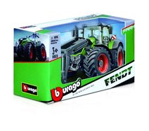 Traktor Bburago s nakladače Fendt 1050 Vario/New Holland kov/plast 16cm 2 druhy v krabičce