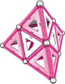 GEOMAG Pink 68 dílků růžová magnetická STAVEBNICE