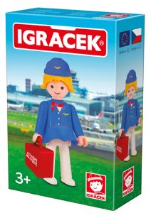 IGRÁČEK Námořník s lodičkou figurka 7,5cm v krabičce