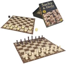 Hra Šachy + Dáma 34x34cm plast v krabici