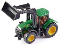 Traktor zemědělský set s přívěsem 43cm v krabici 2 barvy plast