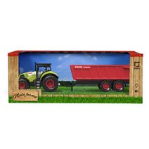 Traktor Zetor s vlekem dřevo 36cm v krabici 42x12,5x13cm
