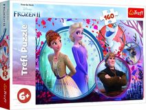 Puzzle 3v1 Ledové království II/Frozen II 200 dílků s diamanty s lepidlem v krabici