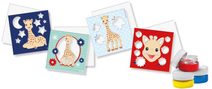 SES CREATIVE Žirafa Sophie baby kartičky pro malování prstovými barvami