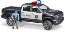 Auto policejní terénní 20cm Policie na setrvačník velká kola 2 barvy plast