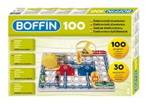 Stavebnice Boffin 100 elektronická 100 projektů na baterie 30ks v krabici 38x25x5cm