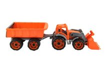 Traktor Zetor s vlekem dřevo 36cm v krabici 42x12,5x13cm