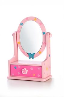 Skříňka šperkovnice Princess zrcadlo dřevo