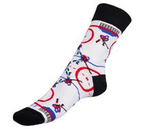Ponožky Hokej - 43-46 bílá