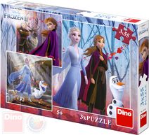 Puzzle Frozen 2 - Hlavní postavy 4x54 dílků 13x19cm skládačka v krabici