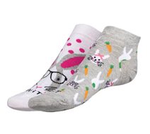 Ponožky nízké Králík/mrkev - 35-38 bílá