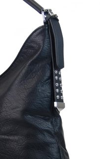 Velká kožená černo-hnědá dámská kabelka