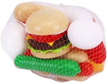 Fast Food makety potravin herní set rychlé občerstvení plast v síťce