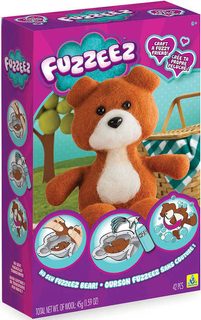 Výroba medvídka Fuzzeez kreativní set forma s textilní hmotou a doplňky