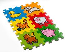 Baby puzzle pěnový koberec na zem autodráha 92x92cm set 9ks měkké bloky