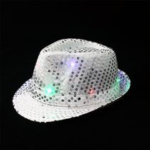 Klobouk disco růžový s LED