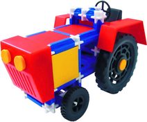 SEVA Traktor plastová STAVEBNICE 115 dílků v krabici