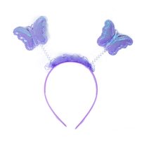 Motýlí křídla fialová s čelenkou a hůlkou