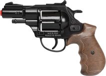 Dětská policejní kapslovka revolver Gold collection černý kovový 12 ran na kapsle