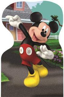 Puzzle Mickey Mouse ve městě 4x54 dílků 13x19cm skládačka v krabici