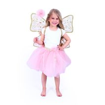 Dětský kostým tutu sukně zlatá víla s hůlkou a křídly e-obal