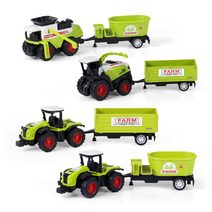 Traktor Zetor s vlekem dřevo 36cm v krabici 42x12,5x13cm