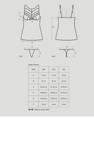 Rafinovaná košilka Vanessme chemise 2XL/3XL - Obsessive