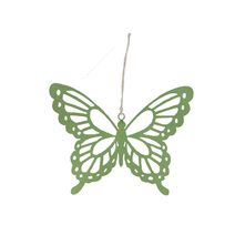 Závěsný motýl zelený K1445-15 - 15 x 0,1 x 11,5 cm