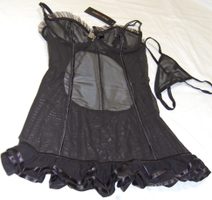 Pikantní košilka Delishya babydoll black - Obsessive