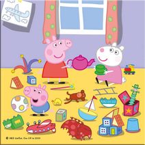 Puzzle Peppa Pig na prázdninách 3x55 dílků 18x18cm skládačka v krabici