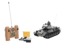 Tank RC plast 27cm 40MHz na baterie+dobíjecí pack se zvukem v krabici 37x17x19cm