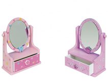 Skříňka šperkovnice Princess zrcadlo dřevo