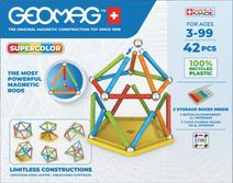 GEOMAG Supercolor Panels 42 dílků Eko magnetická STAVEBNICE