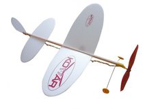 Letadlo Vážka házecí model polystyren/dřevo 39x31cm v sáčku
