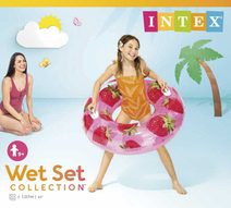 INTEX Kruh plavací s úchyty 122cm nafukovací dětské kolo do vody