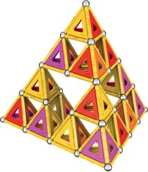 GEOMAG Glitter 60 dílků třpytivá Eko magnetická STAVEBNICE