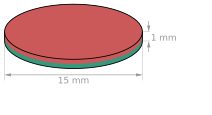 Magnetická páska červená 40 x 1 mm balení 3 metry